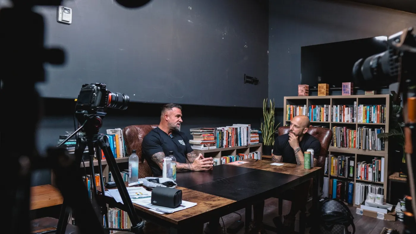 Luka recording podcast content